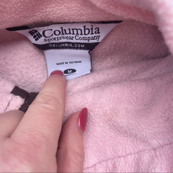 Columbia brown pink full zip fleece jacket M - Picture 7 of 7